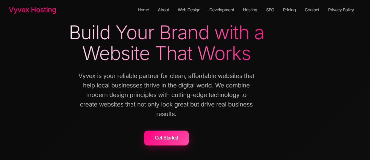 Pro Plan Website Example